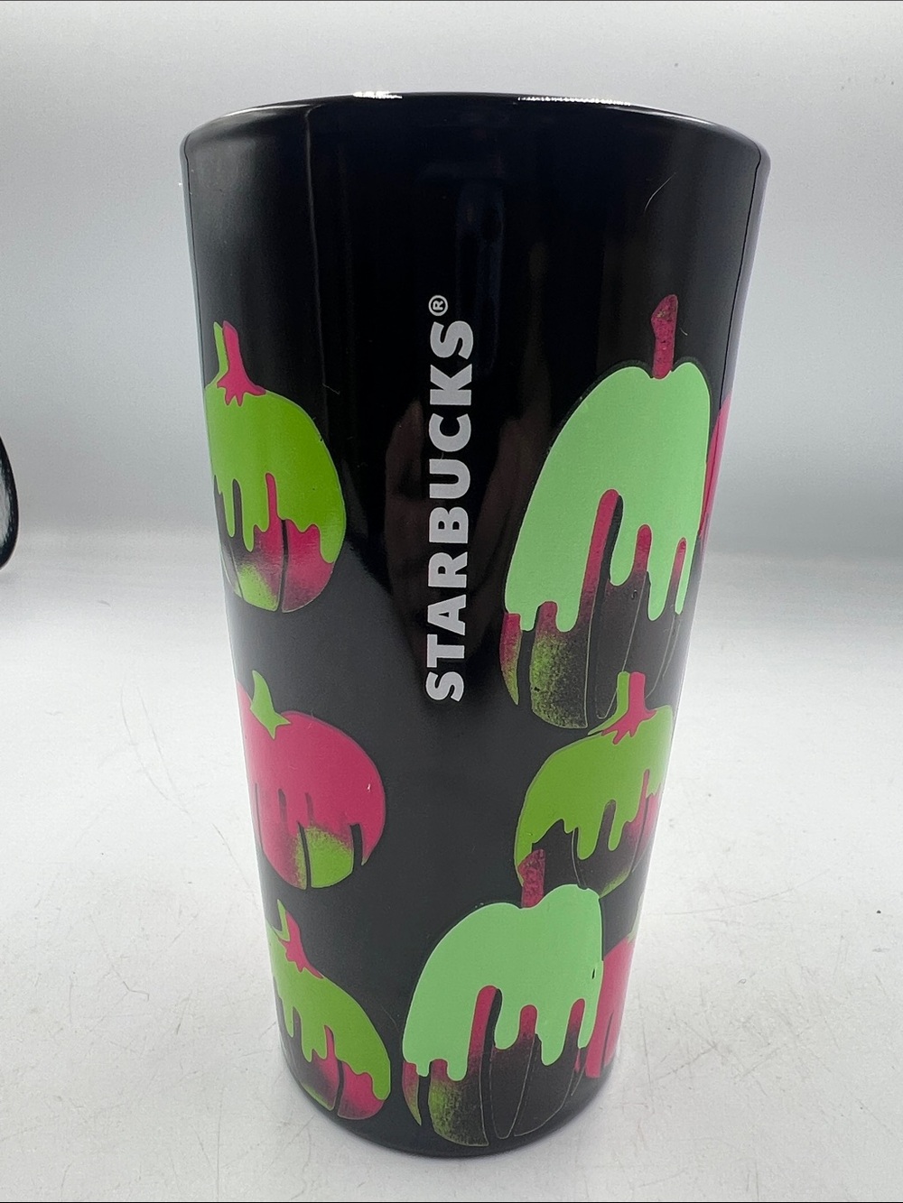 Starbucks 2023 glowing SLIME PUMPKIN CERAMIC TUMBER - 12 oz no lid z4